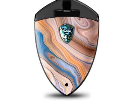 Brown Blue Marble Glass Smok Rolo Badge Skin Online