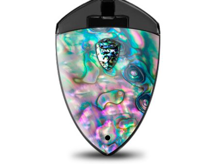 Abalone Shell Pink Green Blue Opal Smok Rolo Badge Skin Cheap