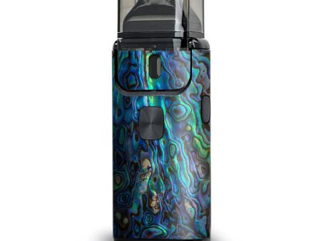 Abalone Shell Green Swirl Blue Gold Aspire Breeze 2 Skin Online now