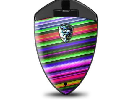 Bright Stripes Smok Rolo Badge Skin For Cheap