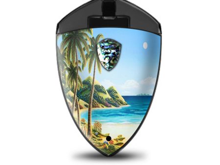 Beach Water Palm Trees Smok Rolo Badge Skin Supply