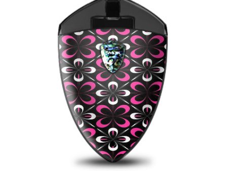 Abstract Pink Black Pattern Smok Rolo Badge Skin Online now