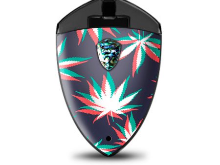 3D Holographic Week Pot Leaf Smok Rolo Badge Skin For Cheap