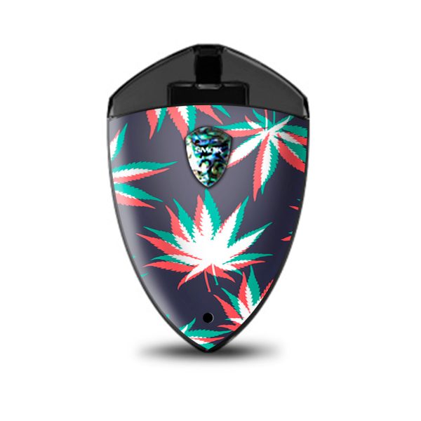 3D Holographic Week Pot Leaf Smok Rolo Badge Skin For Cheap